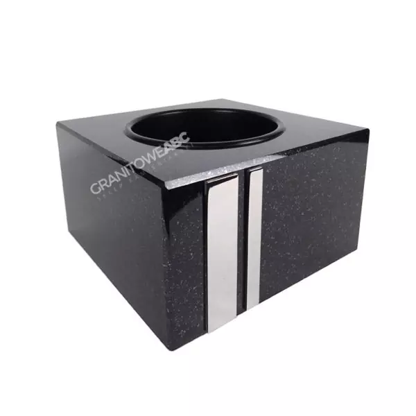 kwadratowa misa granitowa nagrobna MK003 - obrazek 2