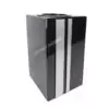 Kwadratowy wazon granitowy z paskami WK009 - obrazek 2