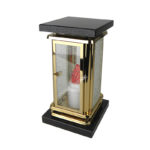 Lampion cmentarny ze stali nierdzewnej L016 złoto