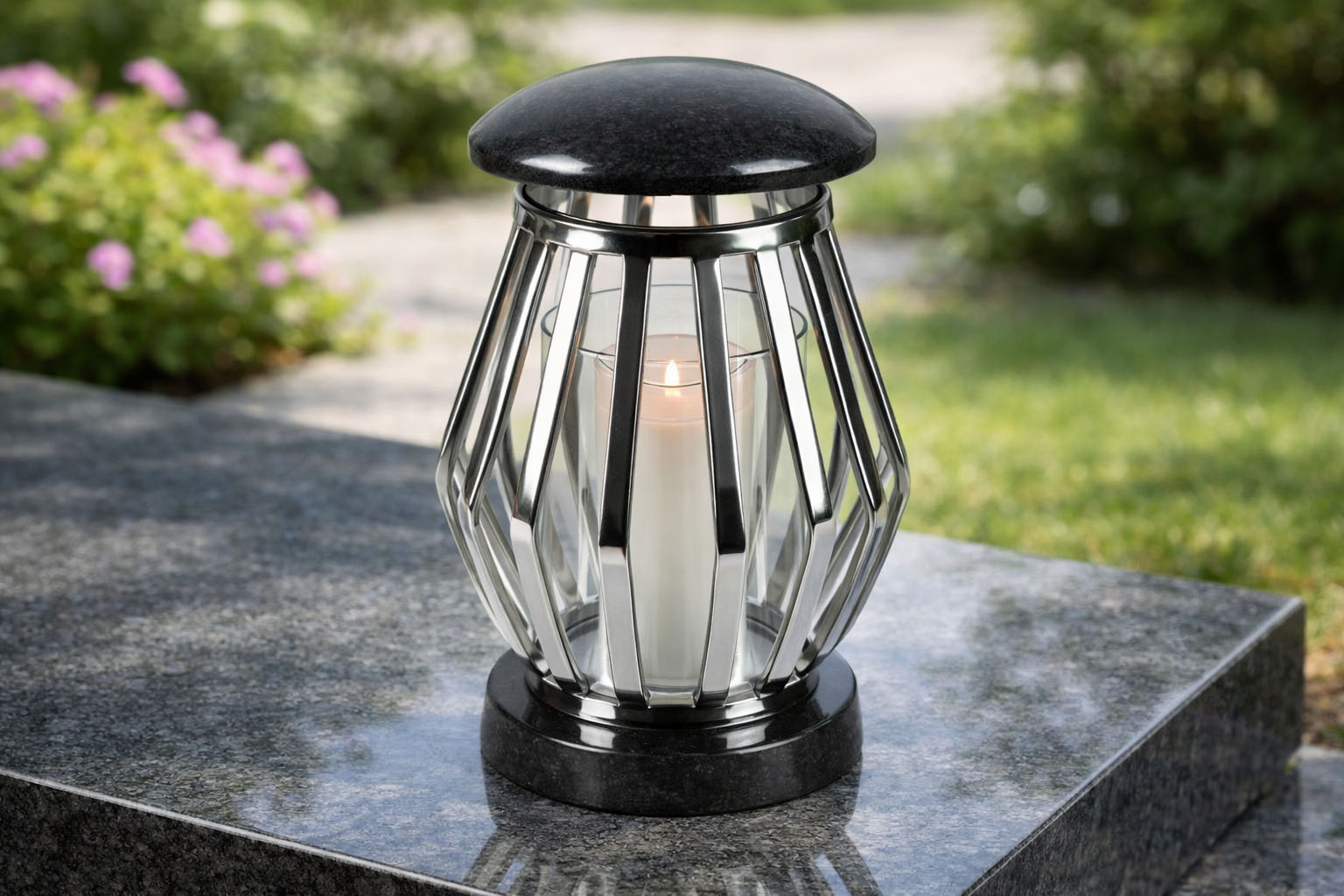 Lampion ze stali nierdzewnej Glamour NL002 - obrazek 2