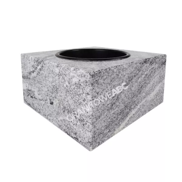 Kwadratowa misa granitowa nagrobna 25 MK001 - obrazek 2