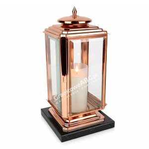 Lampion nagrobny ze stali nierdzewnej LS007 miedź