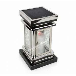 Latarenka nagrobna solarna led inox SL002