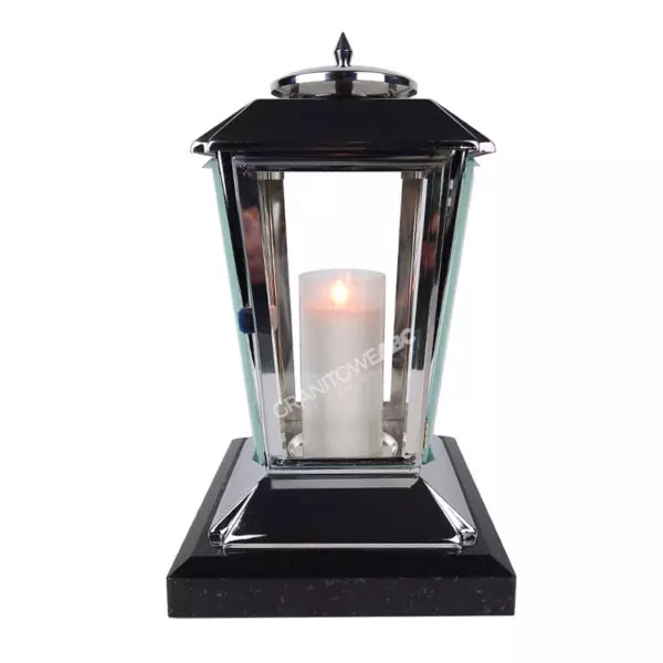 Lampion nagrobny ze stali nierdzewnej LS011 chrom - obrazek 2