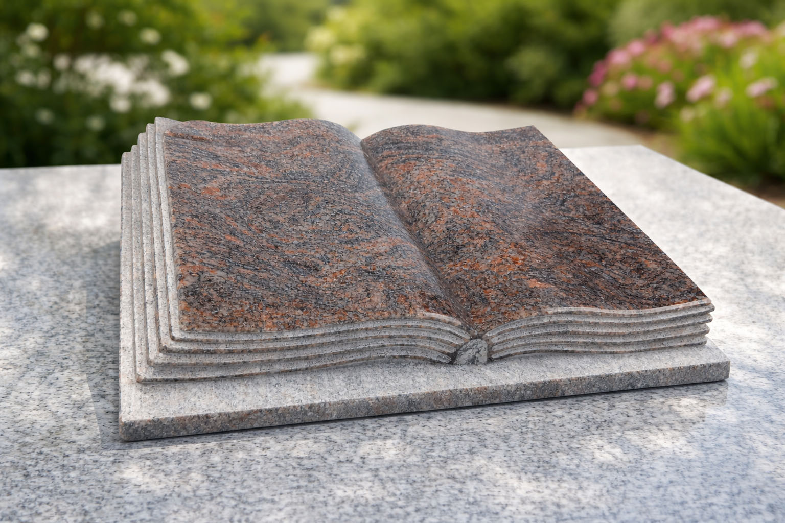 Książka granitowa nagrobna Himalaya 35x50x8 K003 - obrazek 3