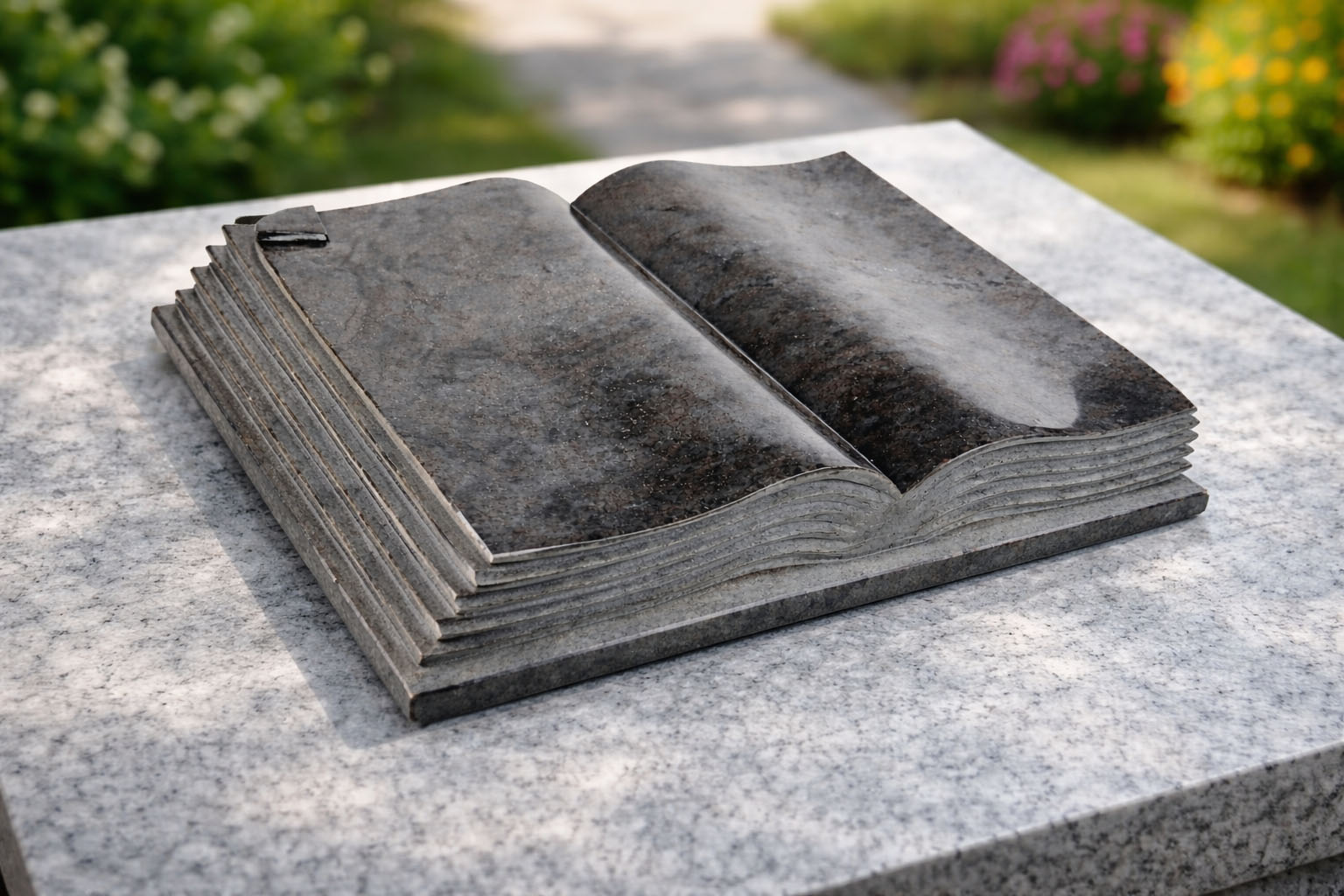 Książka granitowa nagrobna Orion 35x50x7 K003 - obrazek 3