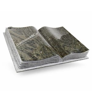 Książka granitowa nagrobna Olive Green 42x57x8 K003